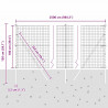 Ogrodzenie z słupkiem Zielony 1 x 25 m Stal i PVC