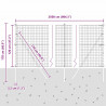 Ogrodzenie z słupkiem Zielony 1,2 x 25 m Stal i PVC