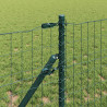 Ogrodzenie z słupkiem Zielony 0,6 x 25 m Stal i PVC