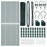 Ogrodzenie z słupkiem Zielony 1 x 25 m Stal i PVC