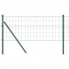 Ogrodzenie z słupkiem Zielony 0,4 x 25 m Stal i PVC