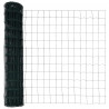 Ogrodzenie z słupkiem Zielony 1 x 25 m Stal i PVC