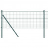 Ogrodzenie z słupkiem Zielony 0,4 x 50 m Stal i PVC