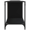 Szafka pod TV, czarna, 203x37x50 cm, materiał drewnopochodny