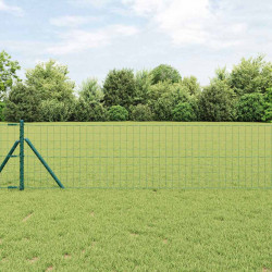 Ogrodzenie z słupkiem Zielony 0,8 x 10 m Stal