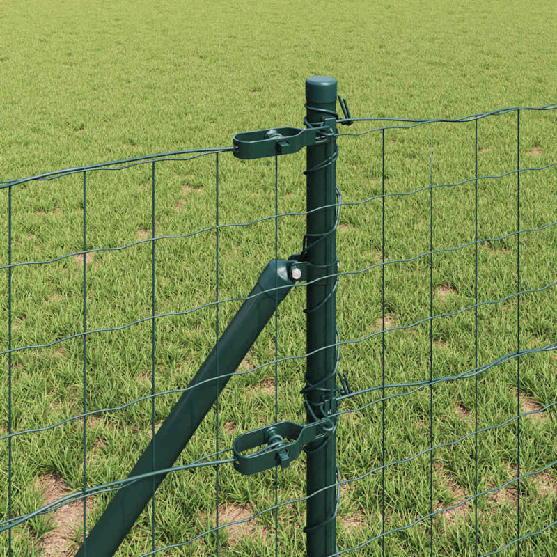 Ogrodzenie z słupkiem Zielony 0,8 x 10 m Stal