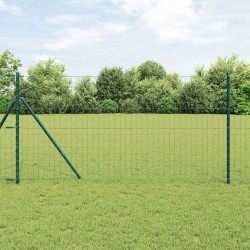 Ogrodzenie z słupkiem Zielony 1,2 x 10 m Stal