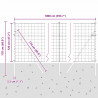 Ogrodzenie z słupkiem Zielony 1,2 x 10 m Stal