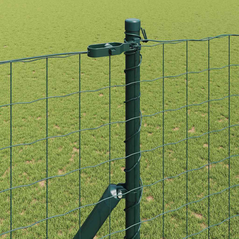 Ogrodzenie z słupkiem Zielony 1,5 x 10 m Stal