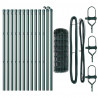 Ogrodzenie z słupkiem Zielony 0,8 x 25 m Stal