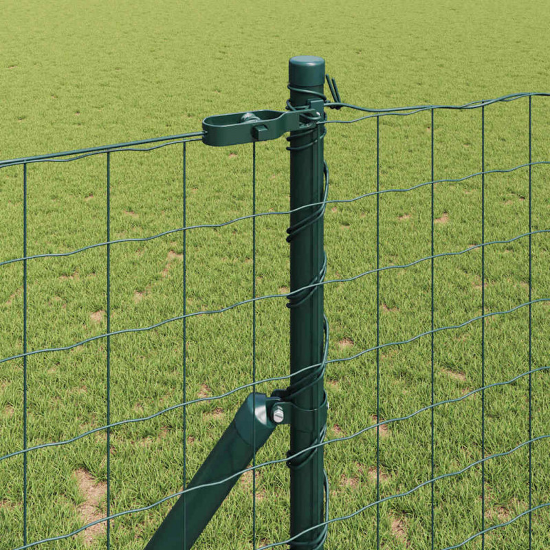 Ogrodzenie z słupkiem Zielony 1 x 25 m Stal