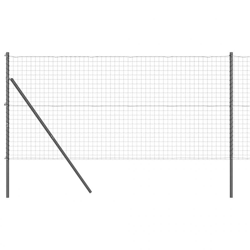 Ogrodzenie z słupkiem Szary 1,2 x 10 m Stal i PVC