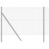 Ogrodzenie z słupkiem Szary 1,6 x 10 m Stal i PVC