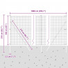 Ogrodzenie z słupkiem Szary 1,6 x 10 m Stal i PVC