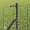 Ogrodzenie z słupkiem Szary 1 x 10 m Stal i PVC