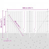 Ogrodzenie z słupkiem Szary 1,5 x 10 m Stal i PVC
