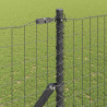 Ogrodzenie z słupkiem Szary 1,6 x 10 m Stal i PVC