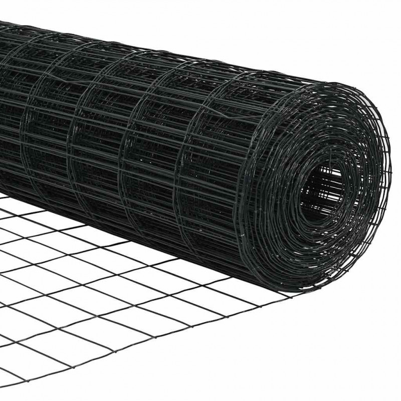 Ogrodzenie z słupkiem Szary 0,4 x 10 m Stal i PVC