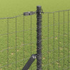 Ogrodzenie z słupkiem Szary 1,5 x 10 m Stal i PVC