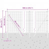 Ogrodzenie z słupkiem Szary 1,5 x 10 m Stal i PVC