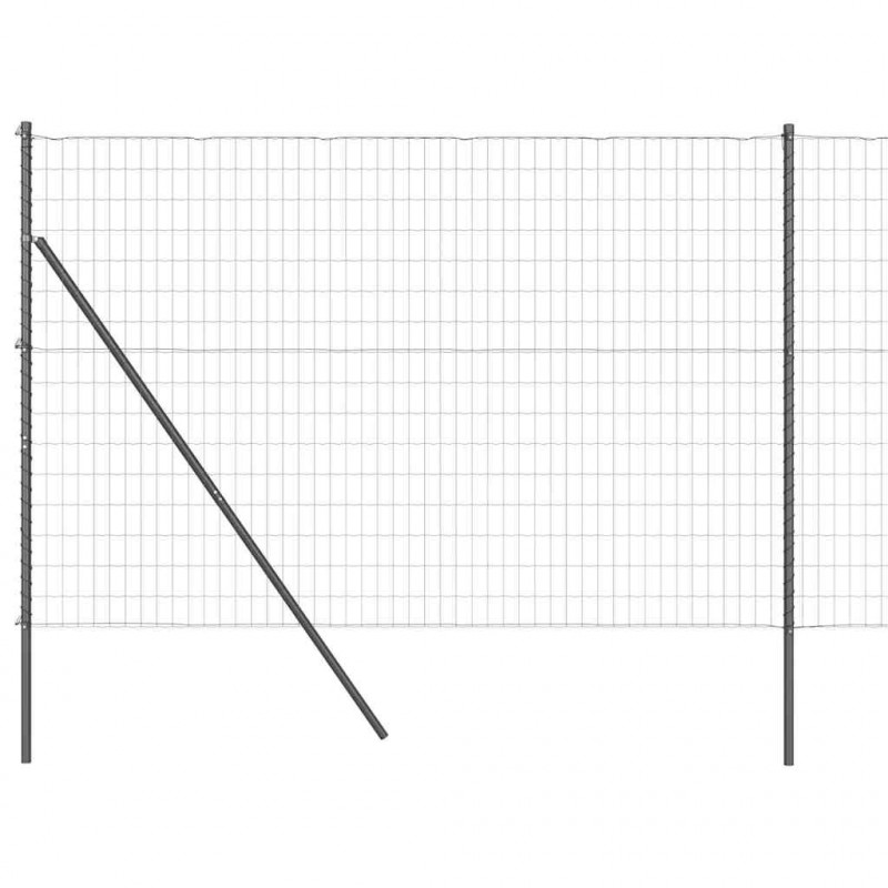 Ogrodzenie z słupkiem Szary 1,6 x 10 m Stal i PVC