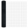 Ogrodzenie z słupkiem Szary 1,6 x 10 m Stal i PVC