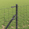 Ogrodzenie z słupkiem Szary 0,8 x 10 m Stal i PVC