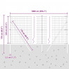 Ogrodzenie z słupkiem Szary 1,2 x 10 m Stal i PVC