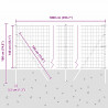Ogrodzenie z słupkiem Szary 1,4 x 10 m Stal i PVC