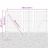 Ogrodzenie z słupkiem Szary 1,5 x 10 m Stal i PVC