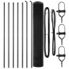 Ogrodzenie z słupkiem Szary 1,6 x 10 m Stal i PVC