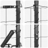 Ogrodzenie z słupkiem Szary 1,6 x 10 m Stal i PVC