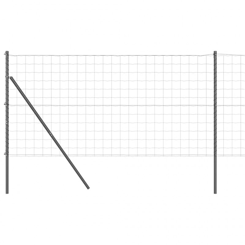 Ogrodzenie z słupkiem Szary 1,2 x 10 m Stal