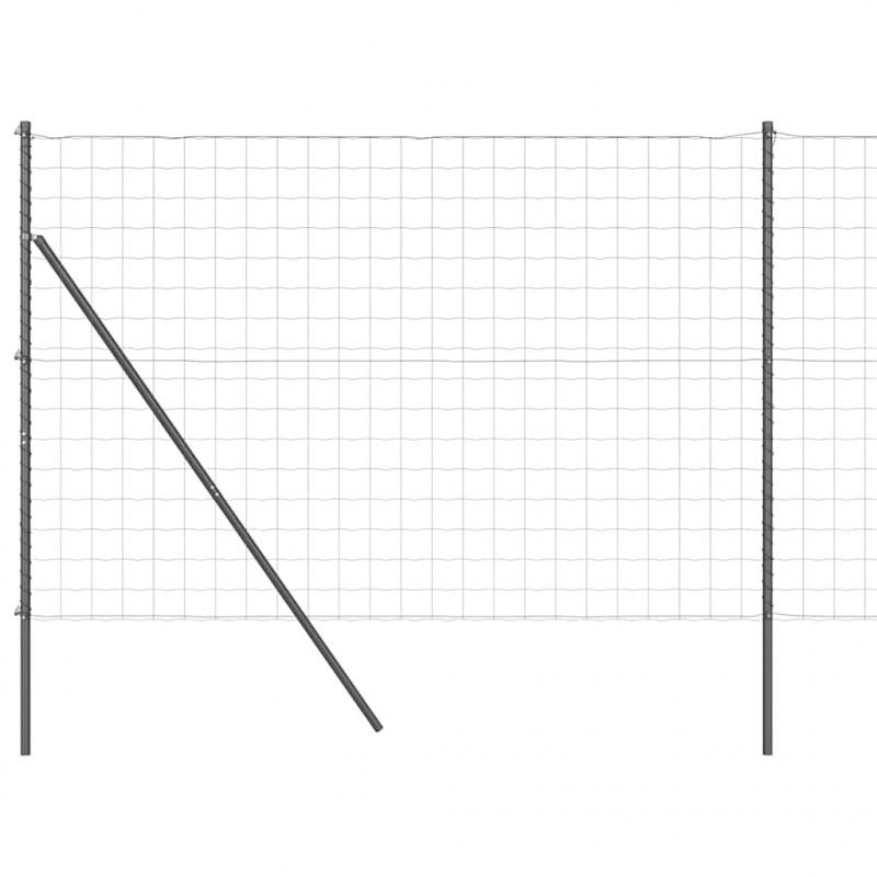 Ogrodzenie z słupkiem Szary 1,6 x 10 m Stal i PVC