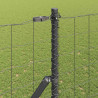 Ogrodzenie z słupkiem Szary 1,6 x 10 m Stal i PVC