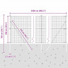 Ogrodzenie z słupkiem Szary 1 x 25 m Stal i PVC