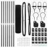 Ogrodzenie z słupkiem Szary 1,2 x 25 m Stal i PVC