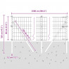 Ogrodzenie z słupkiem Szary 0,8 x 25 m Stal i PVC