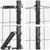 Ogrodzenie z słupkiem Szary 1,2 x 25 m Stal i PVC