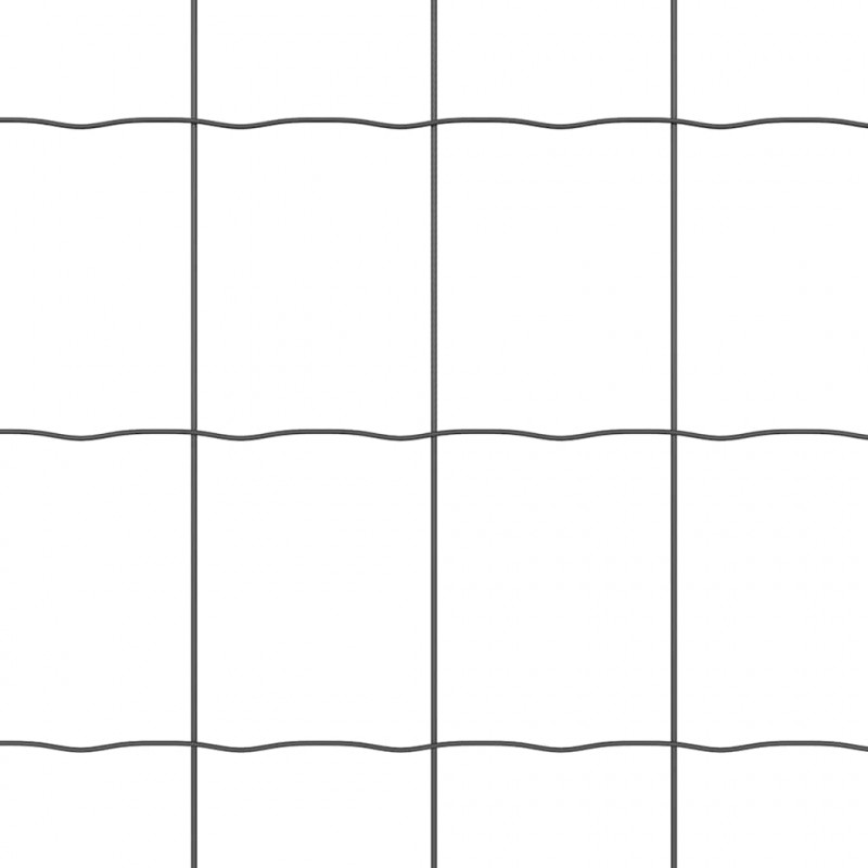 Ogrodzenie z słupkiem Szary 0,4 x 25 m Stal i PVC