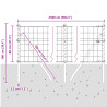 Ogrodzenie z słupkiem Szary 0,8 x 25 m Stal i PVC