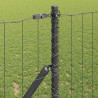 Ogrodzenie z słupkiem Szary 1 x 25 m Stal i PVC