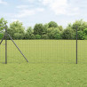 Ogrodzenie z słupkiem Szary 1,2 x 25 m Stal i PVC
