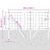 Ogrodzenie z słupkiem Szary 0,6 x 25 m Stal i PVC