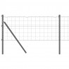 Ogrodzenie z słupkiem Szary 0,8 x 25 m Stal