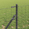 Ogrodzenie z słupkiem Szary 0,8 x 25 m Stal