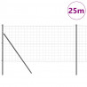 Ogrodzenie z słupkiem Szary 1 x 25 m Stal