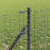 Ogrodzenie z słupkiem Szary 0,6 x 50 m Stal i PVC