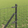 Ogrodzenie z słupkiem Szary 0,8 x 10 m Stal