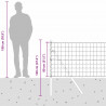 Ogrodzenie z słupkiem Szary 0,8 x 10 m Stal